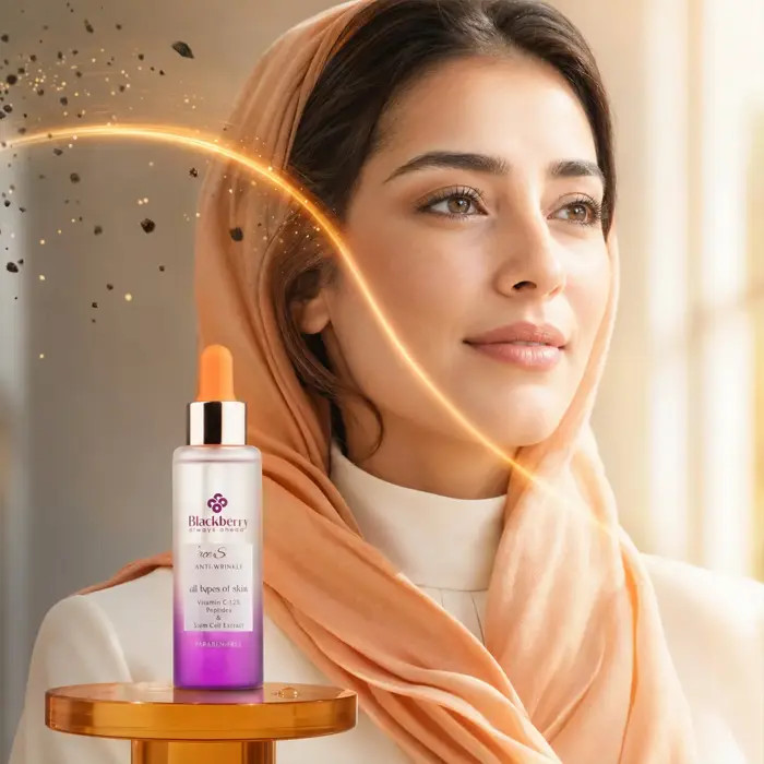 سرم صورت برای پوستهای دارای چروک بلک بری حاوی ویتامین سی